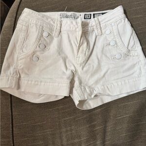 Miss Me White Jean Shorts Classic Summer Style